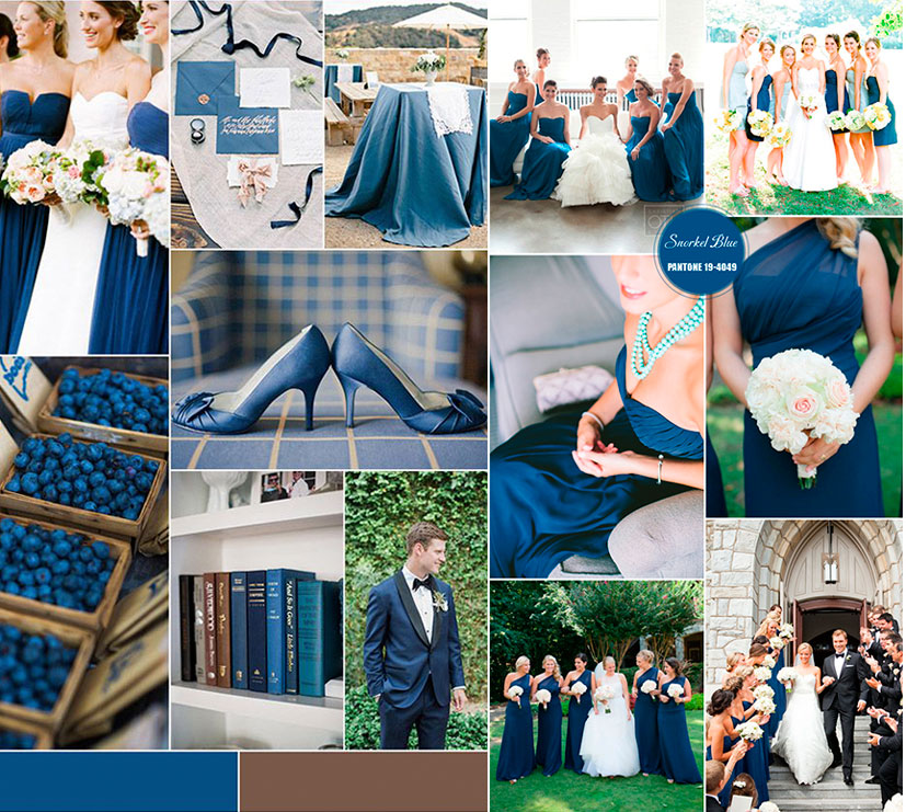 Синий цвет на свадьбе