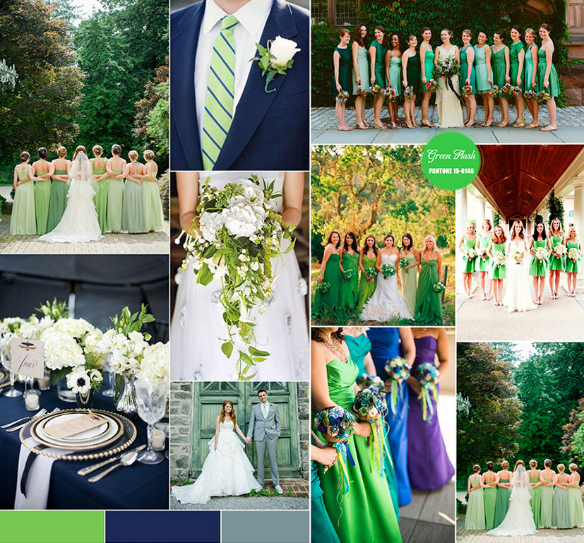 Зеленый цвет на свадьбе